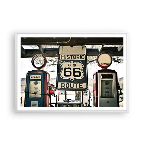 Poszter fekete keretben - Amerikai retro utazás - 100x70 cm