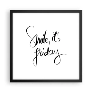 Poszter fehér keretben - Igazi öröm - 40x40 cm