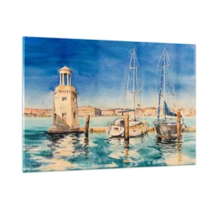 Üveg kép - Napos lagúna - 120x80 cm