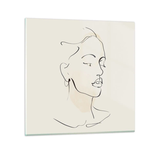 Üveg kép - Bizonyos vonallal - 50x50 cm