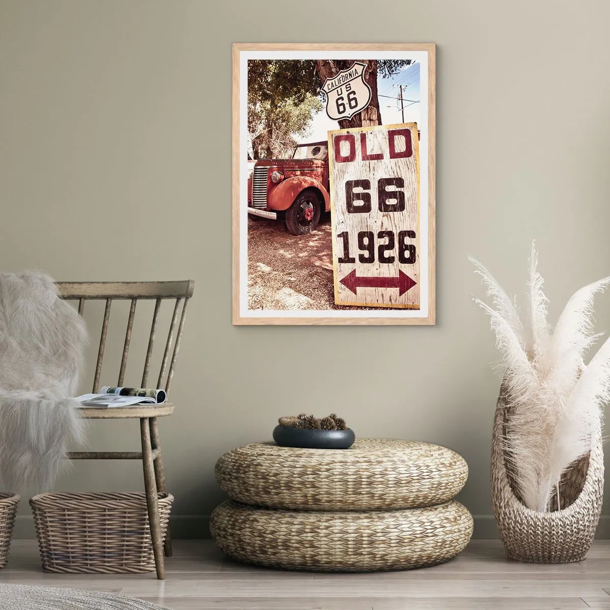 Poszter világos tölgy keretben - Az amerikai tartomány legendája - 61x91 cm