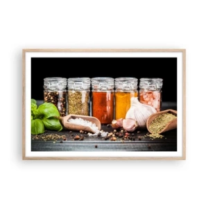 Poszter világos tölgy keretben - Hogy az életnek legyen íze - 91x61 cm