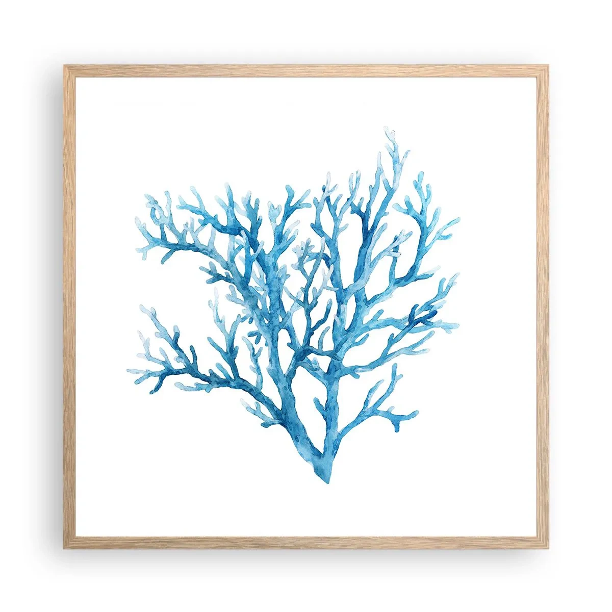 Poszter világos tölgy keretben - Tengeri filigrán - 60x60 cm