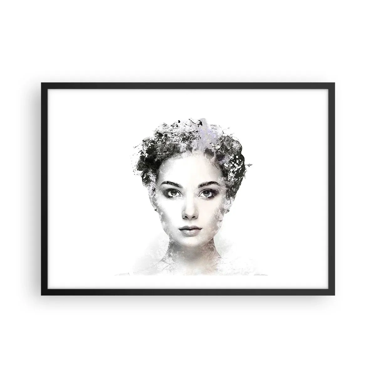Poszter fehér keretben - Rendkívül stílusos portré - 70x50 cm