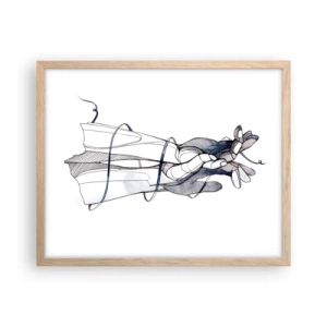 Poszter világos tölgy keretben - Érintés tanulmányozása - 50x40 cm