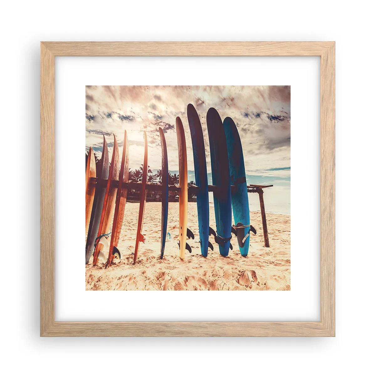 Poszter világos tölgy keretben - Jó éjszakát, holnapig - 30x30 cm