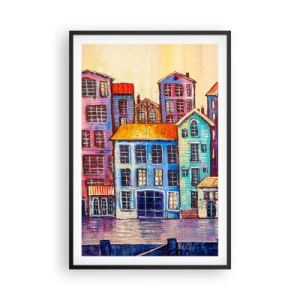 Poszter fehér keretben - Egy város, mint egy tündérmese - 61x91 cm