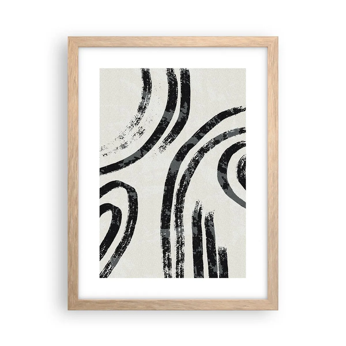 Poszter világos tölgy keretben - Félig megállt - 30x40 cm