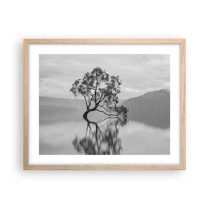 Poszter világos tölgy keretben - Van egy ilyen ország - 50x40 cm