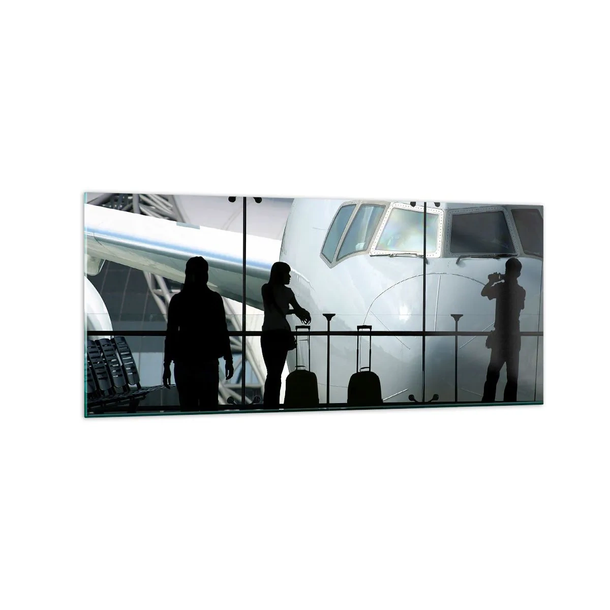 Üveg kép - Vis a vis a repülőtéren - 120x50 cm
