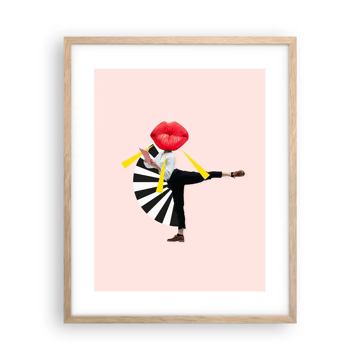 Poszter világos tölgy keretben - Szürreális pop art - 40x50 cm
