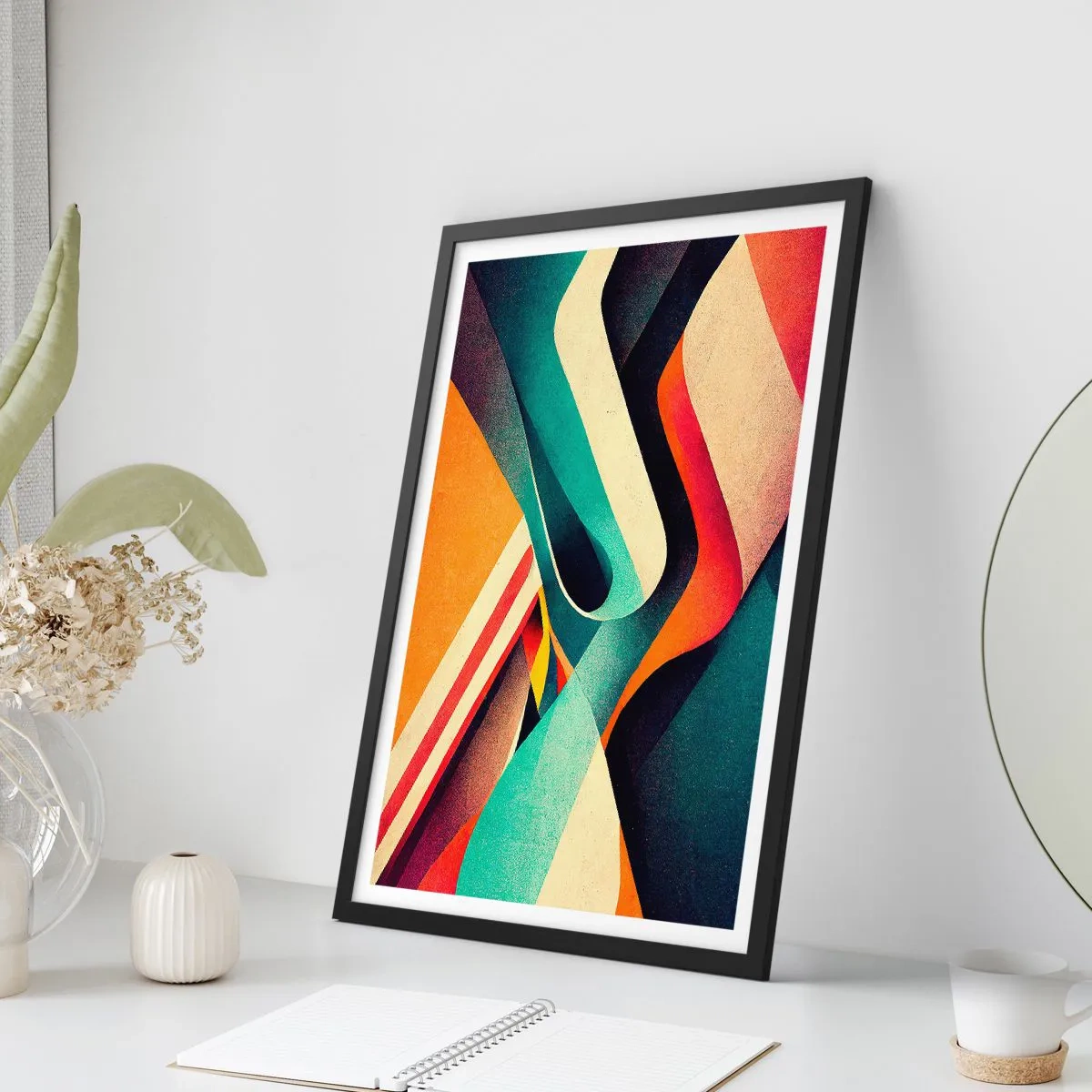Poszter fehér keretben - Intenzív kompozíció - 40x50 cm