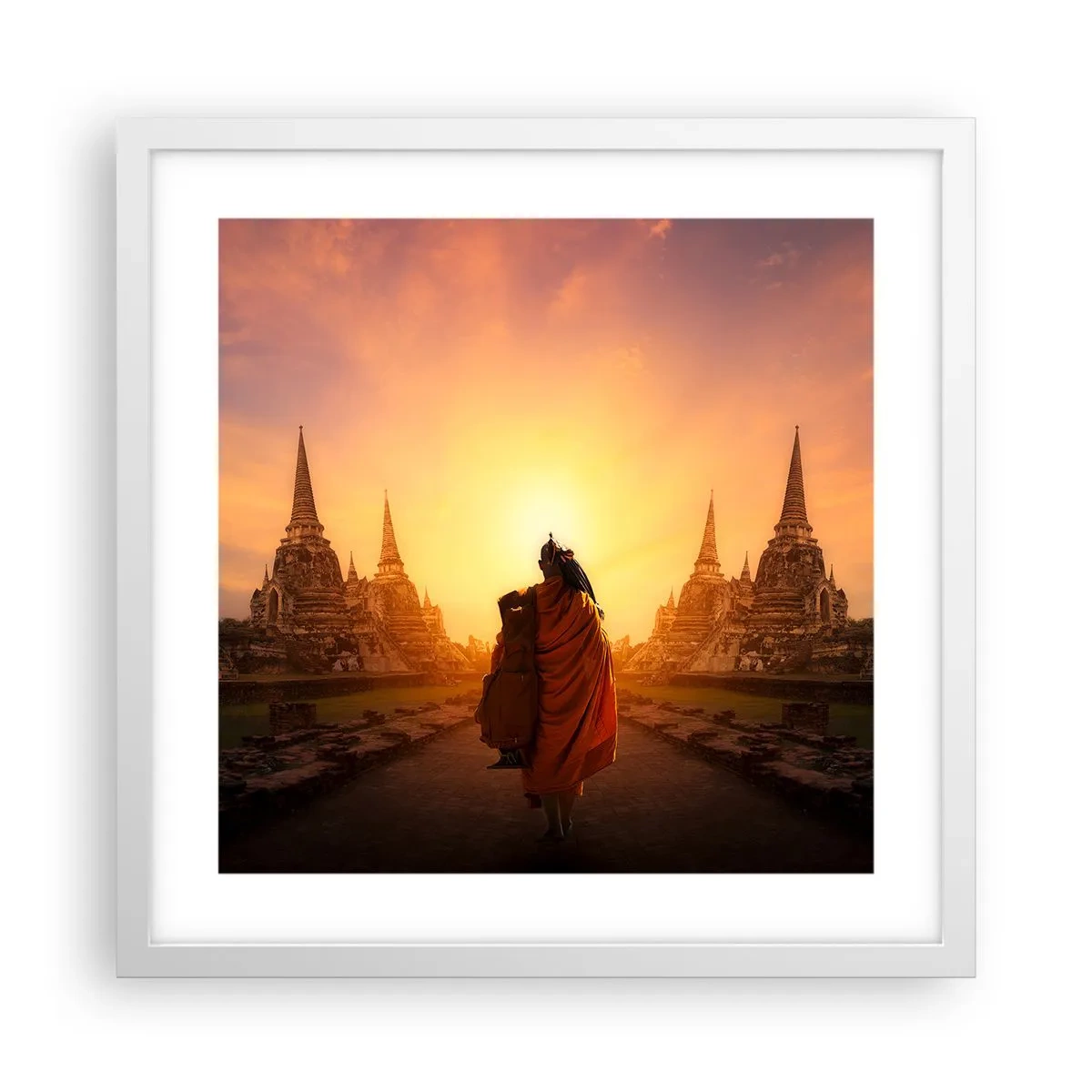 Poszter fekete keretben - Nyugalomban a végtelenségen át - 40x40 cm