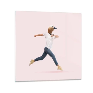 Üveg kép - Egy csipetnyi abszurditás - 50x50 cm