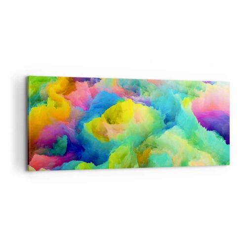 Vászonkép - Szivárványos pehely - 100x40 cm