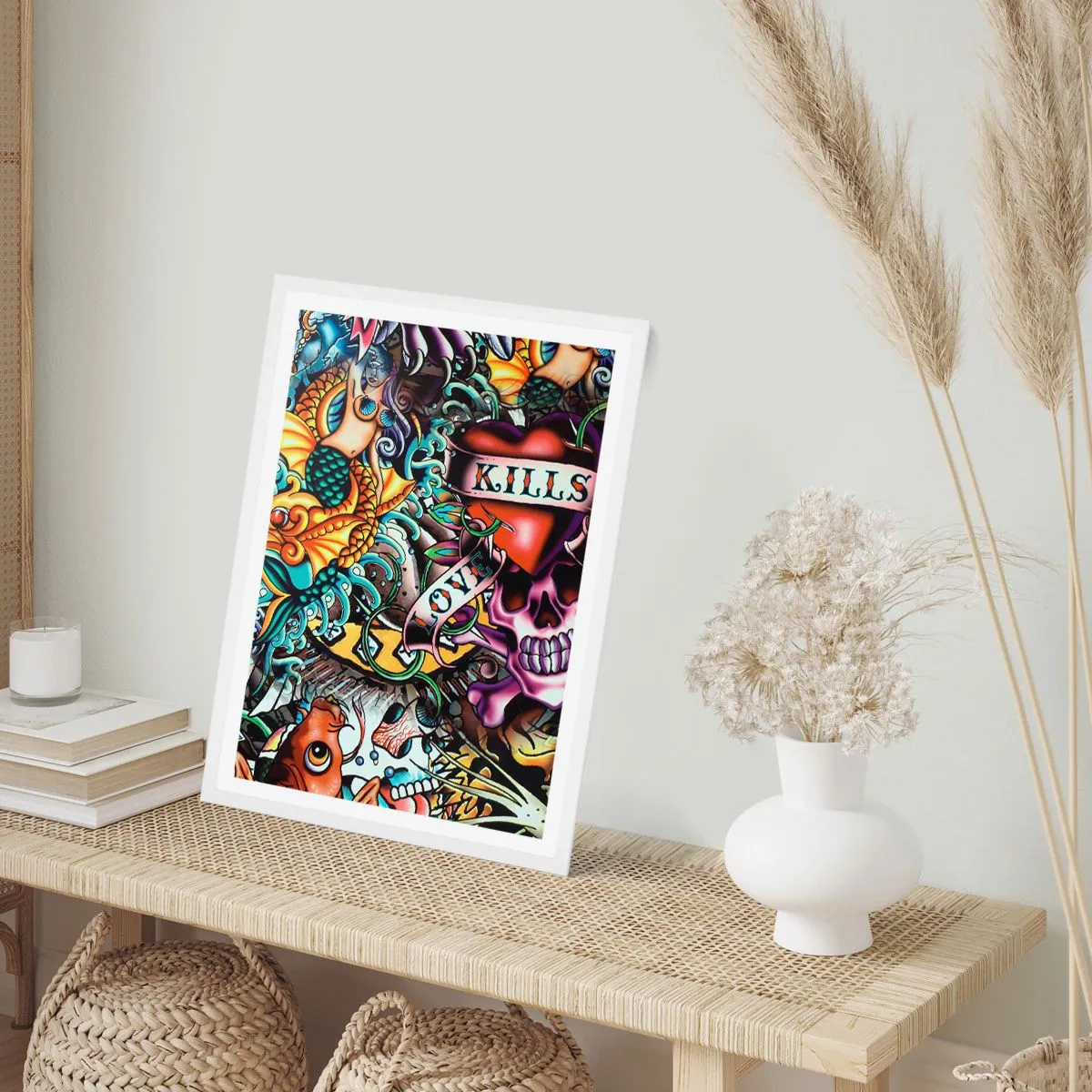 Poszter fekete keretben - A tetováló művész álma - 50x70 cm