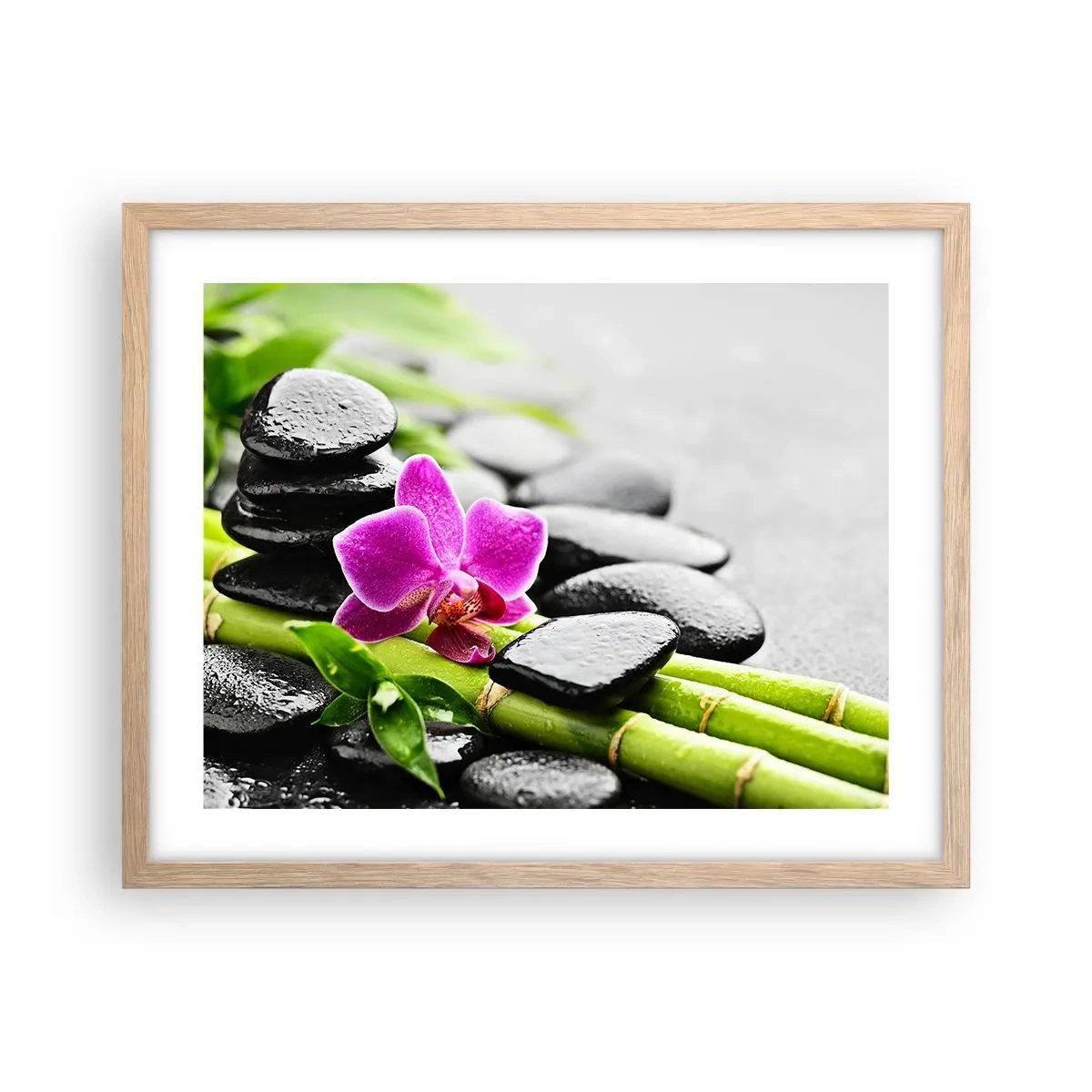 Poszter világos tölgy keretben - Nyugodt egyensúlyban - 50x40 cm