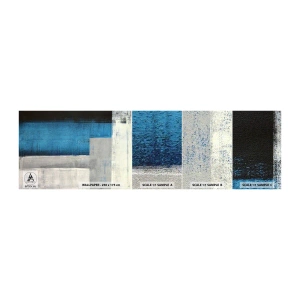 Fotótapéta Minta Standard Eco - Szürke és kék költői kompozíció - Absztrakció, Darab, Festmény - 100x30 cm