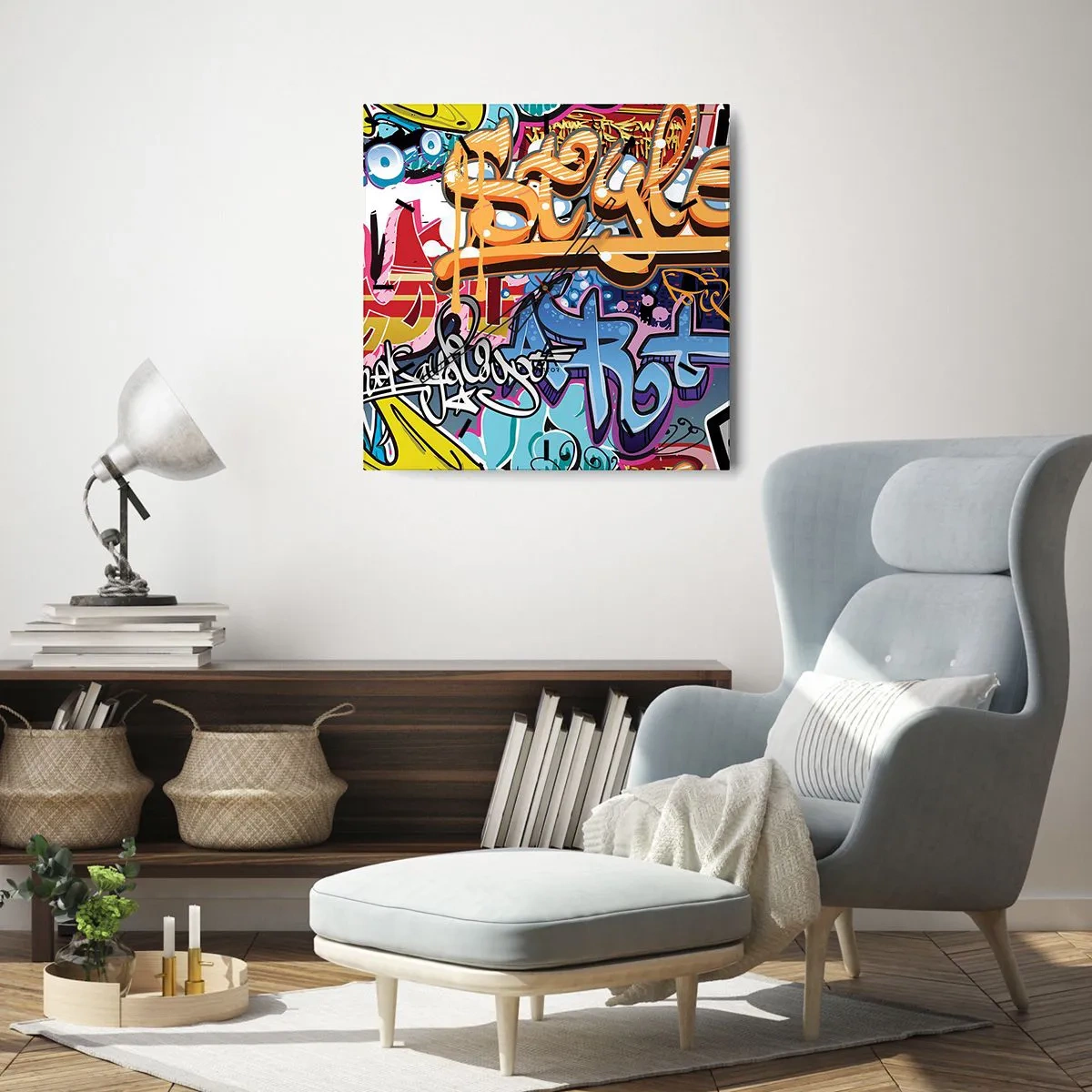 Falióra, Óra - Falfestmények, falfestmények, falfestmények... - 30x30 cm