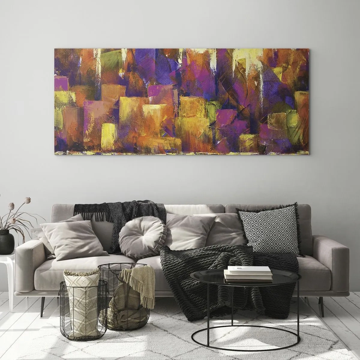 Üveg kép - Metropolitán kompozíció - 120x50 cm