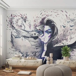 Öntapadós Fotótapéta Deluxe Sticker - Démoni és gyönyörű - Absztrakció, Nő, Női Szemek - 100x70 cm