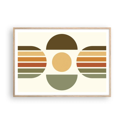 Poszter világos tölgy keretben - A Föld színeiben - 100x70 cm