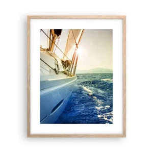 Poszter világos tölgy keretben - A kalandhoz - 40x50 cm