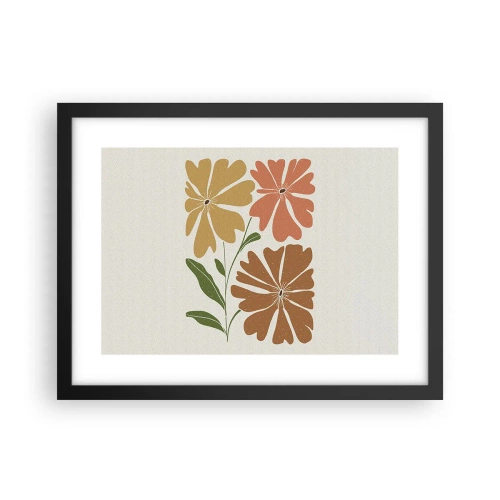 Poszter fehér keretben - Természet és geometria - 40x30 cm