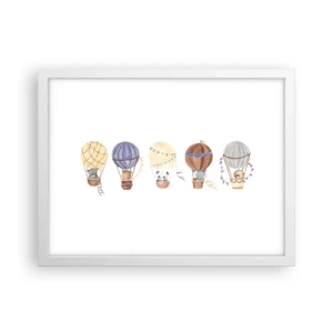 Poszter fekete keretben - Barátok egy utazáson - 40x30 cm