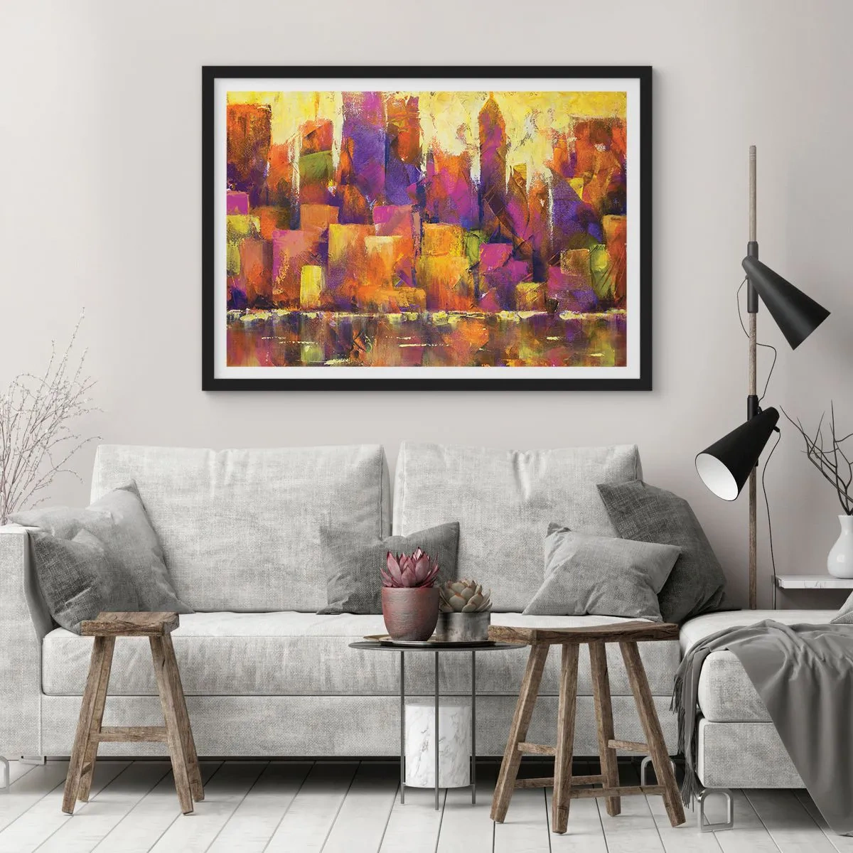 Poszter fehér keretben - Metropolitán kompozíció - 50x40 cm