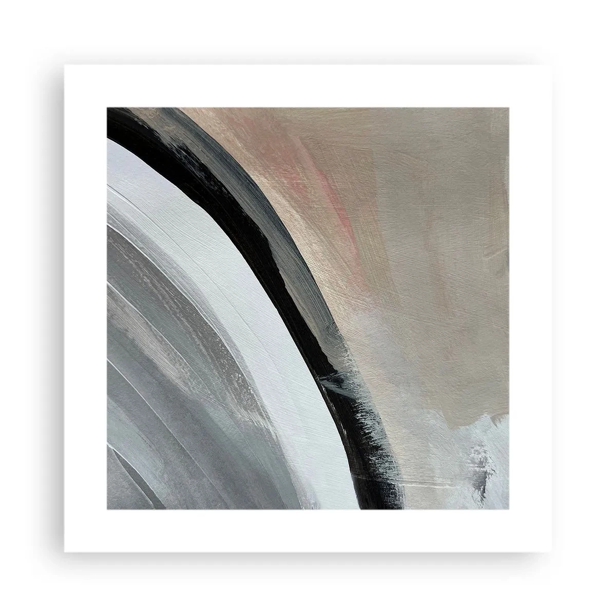 Poszter - Kompozíció: a fekete és szürke íve - 40x40 cm