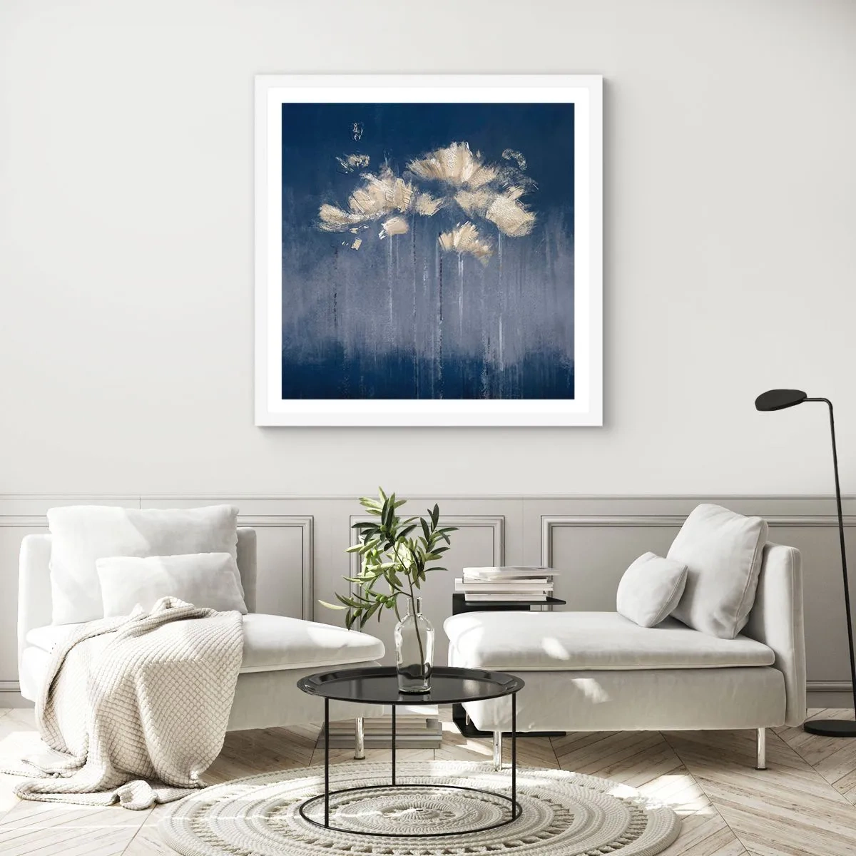 Poszter fekete keretben - Mint szirmok a szélben - 60x60 cm