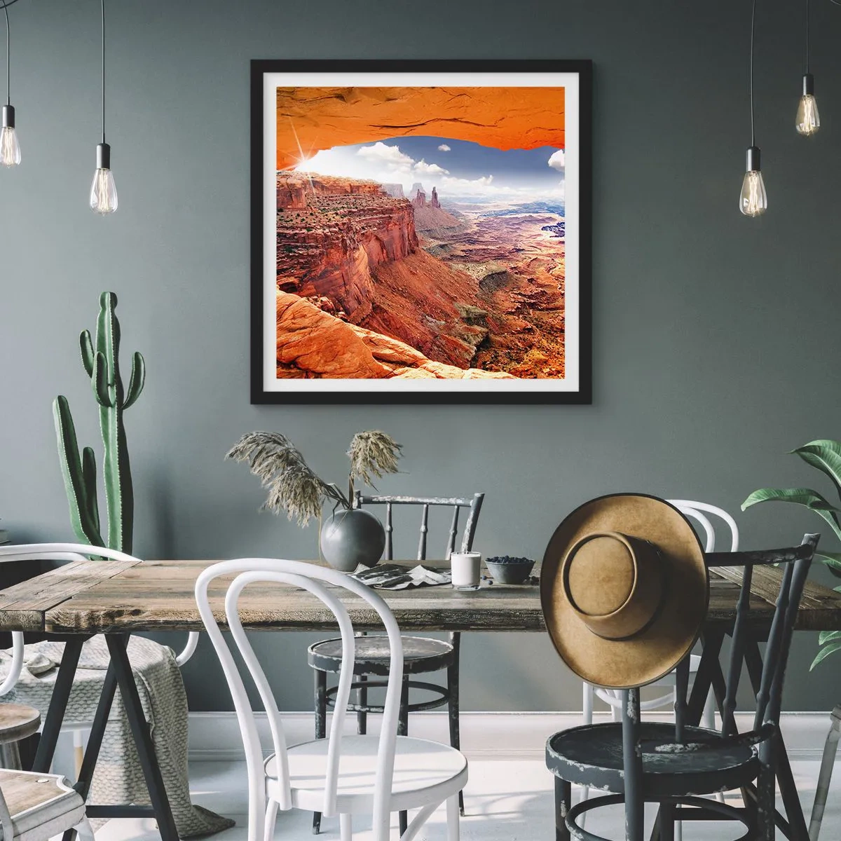 Poszter fehér keretben - Maga a természet faragta - 60x60 cm