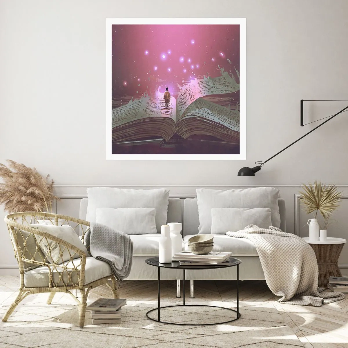 Poszter - Meghívás egy másik világba – olvass! - 60x60 cm