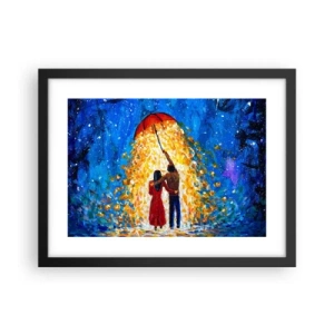 Poszter fehér keretben - Egy esős este varázsa? - 40x30 cm