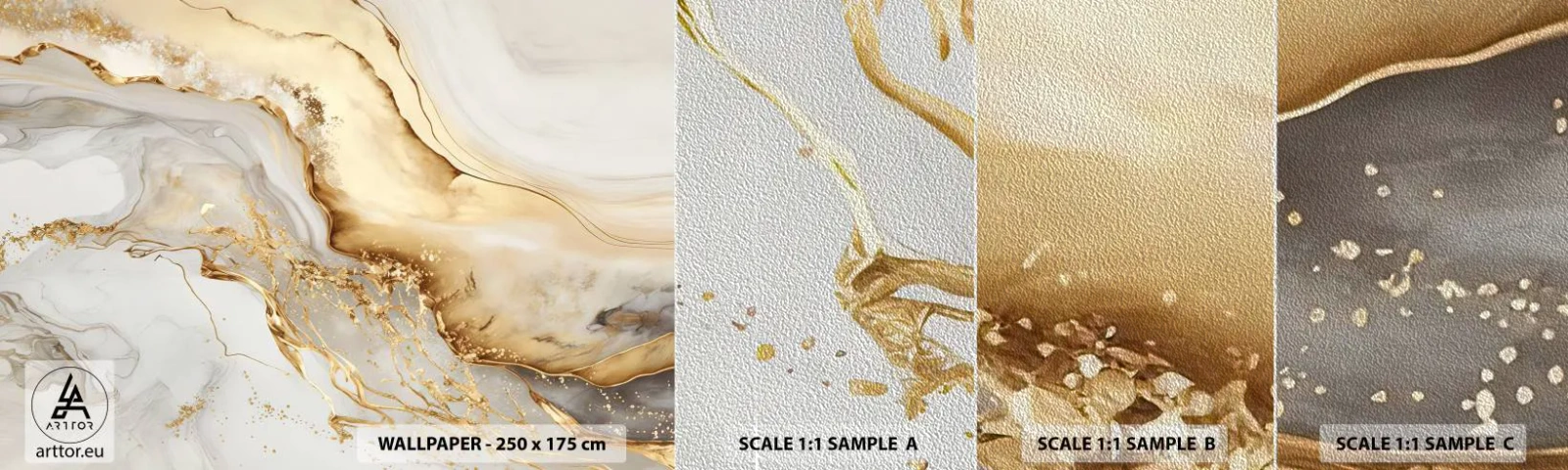 Fotótapéta Minta Premium Sand - Absztrakció: szépség és jóság - Üveggolyó, Fényesség, Elegáns - 100x30 cm