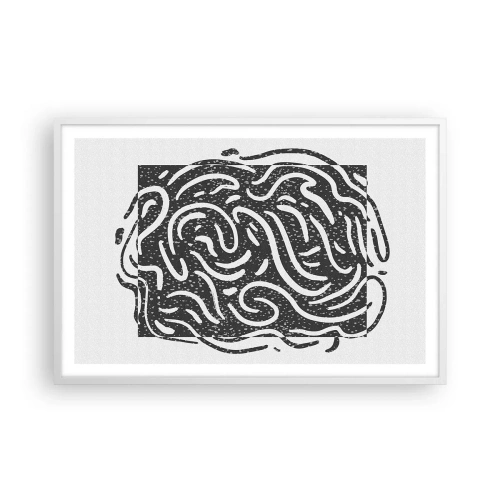 Poszter fekete keretben - Absztrakció: örömtánc - 91x61 cm