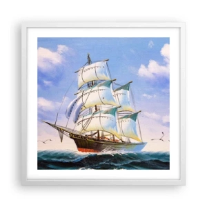 Poszter fekete keretben - Büszkén a széllel - 50x50 cm