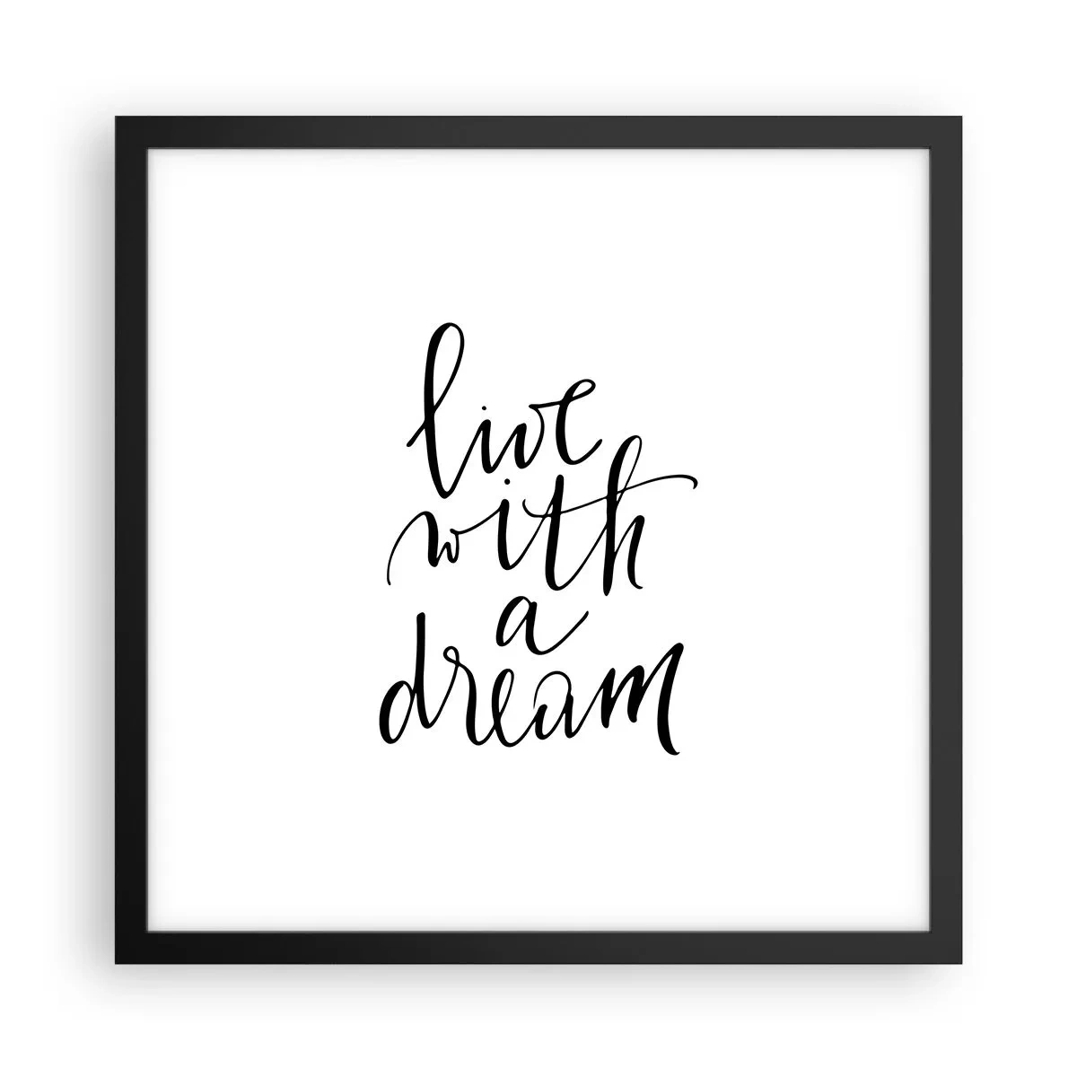 Poszter fehér keretben - Természetesen - 40x40 cm