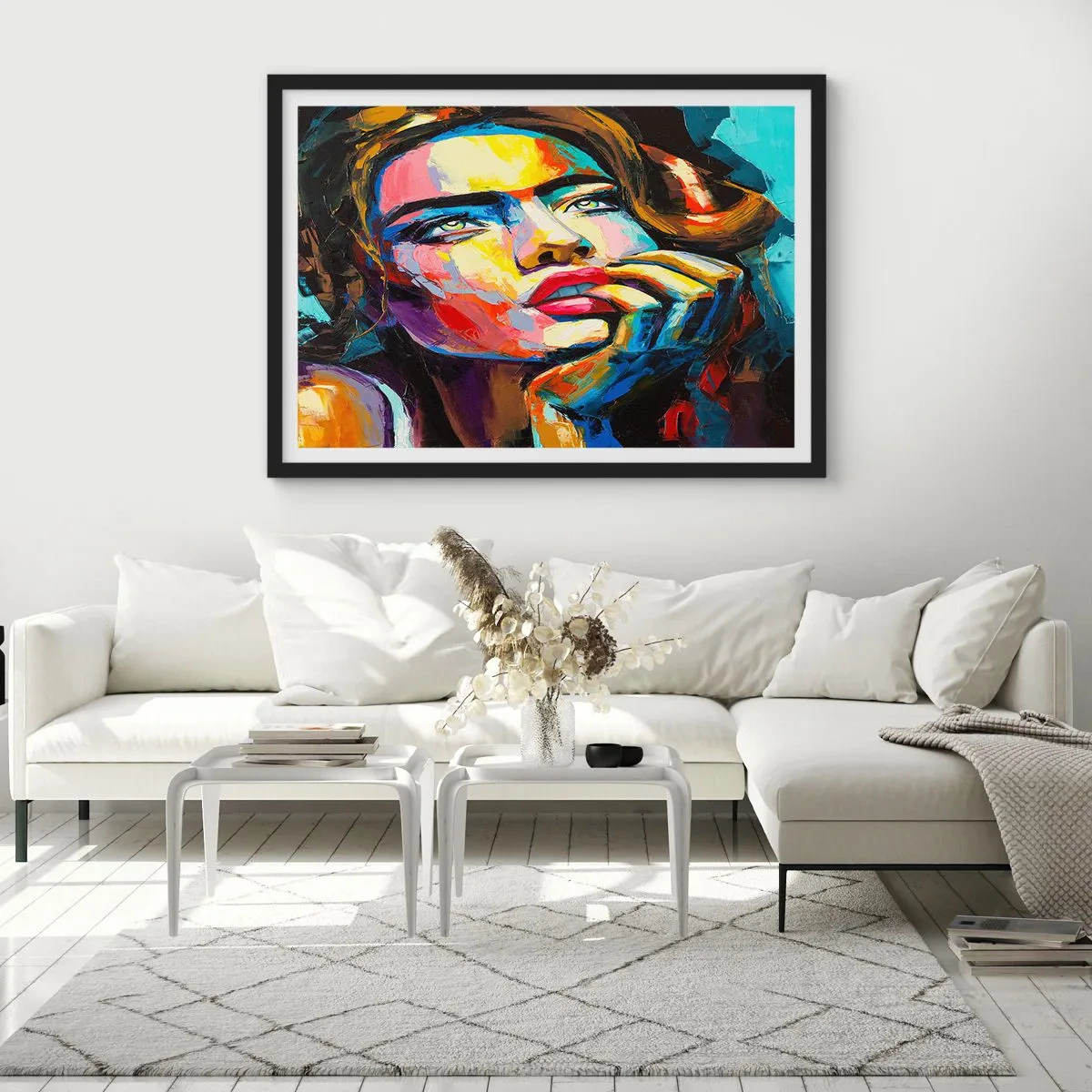 Poszter fehér keretben - Az álmok úgy repülnek az égen, mint a madarak - 70x50 cm