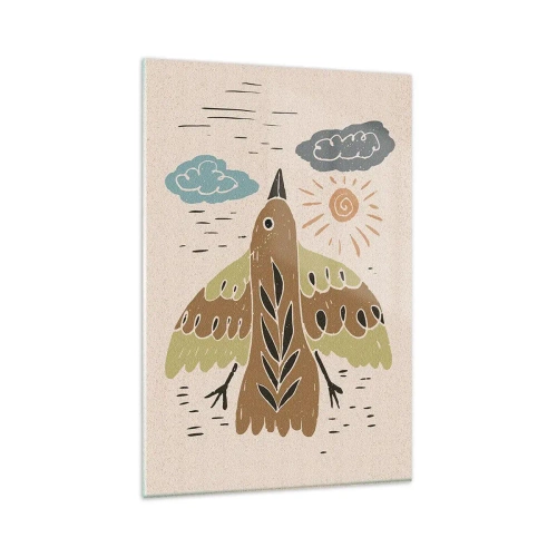 Üveg kép - Örömteli repülés - 80x120 cm