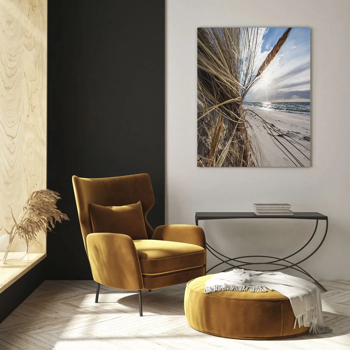 Üveg kép - Az elemek találkozása - 50x70 cm