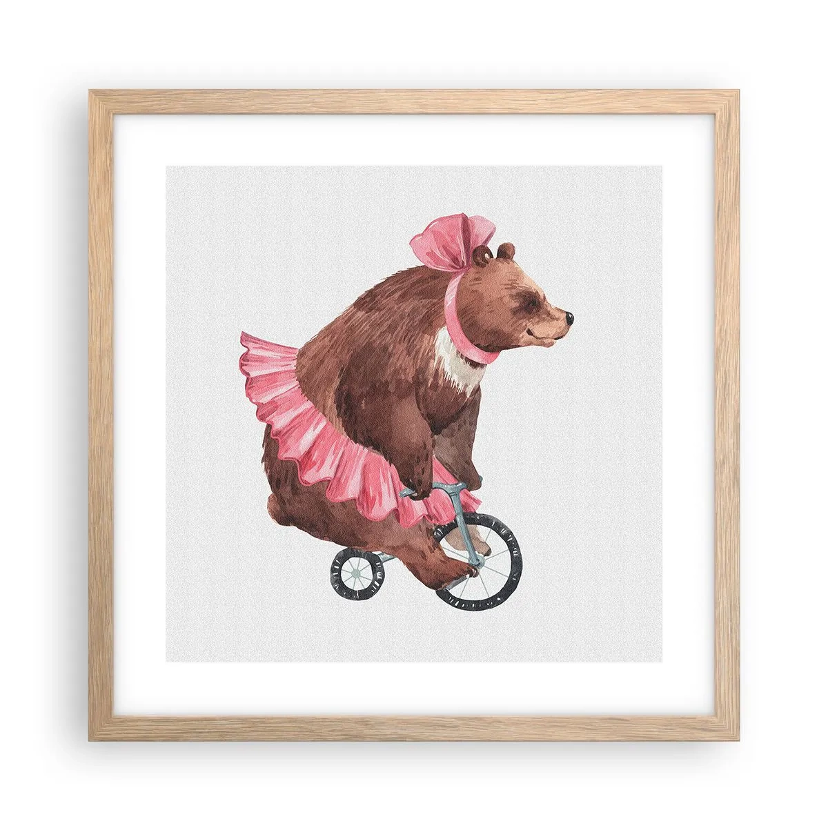 Poszter világos tölgy keretben - Micsoda cirkusz! - 40x40 cm