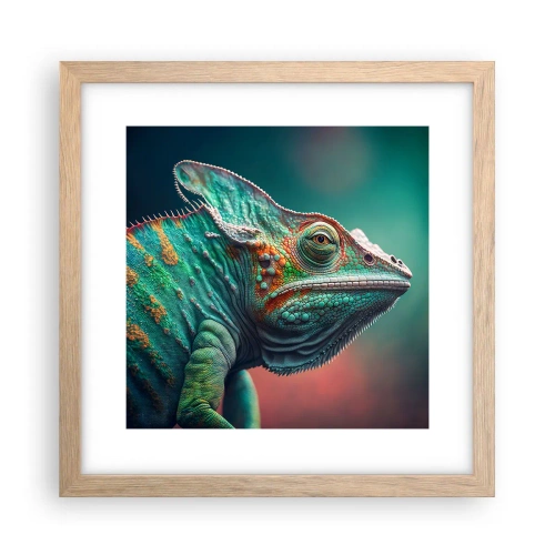 Poszter világos tölgy keretben - Látsz engem? Nem jó... - 30x30 cm