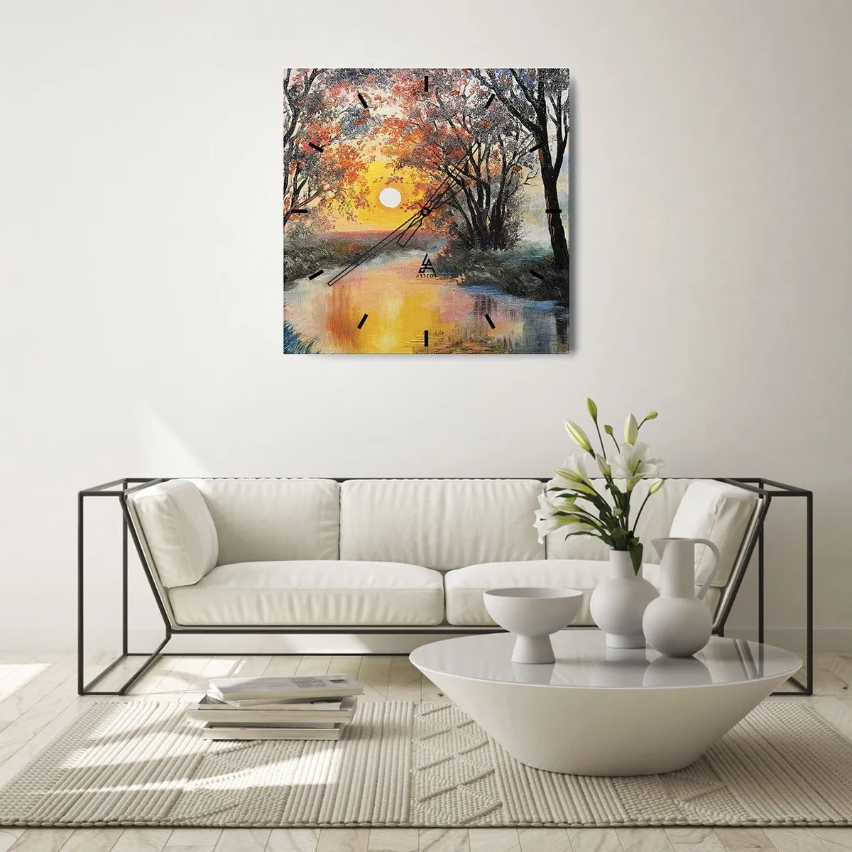 Falióra, Óra - Őszi hangulat - 30x30 cm