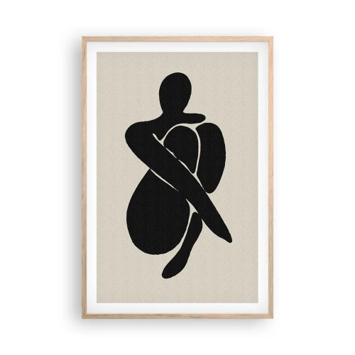 Poszter világos tölgy keretben - A saját ölelésemben - 61x91 cm