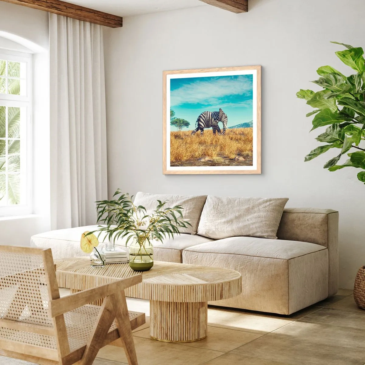 Poszter világos tölgy keretben - A szürke már nem menő - 40x40 cm