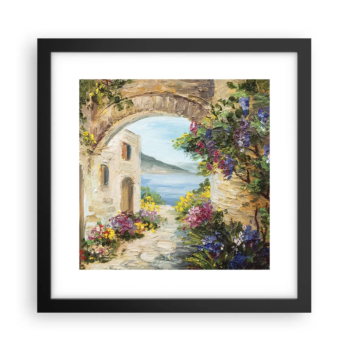 Poszter fehér keretben - Egy tengerparti vidék varázsa - 30x30 cm