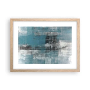 Poszter világos tölgy keretben - Víz és levegő - 40x30 cm