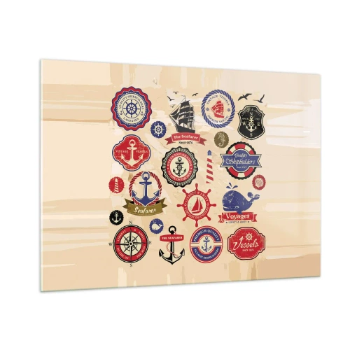 Üveg kép - Vitorlás testvériség - 100x70 cm